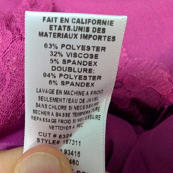 Trina Turk Silvia 3/4 Sleeve Sheath Dress Barbiecore Business Brunch - Size 10 - Picture 8 of 8